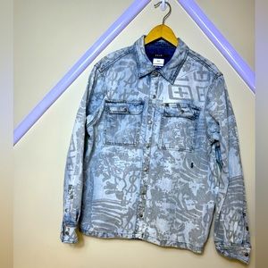 Ksubi paradox scribble denim shirt jacket size xl